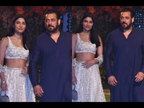 Salman Khan Looks Dashing In Blue, Poses With Niece Alizeh Agnihotri At Anant-Radhika Engagement