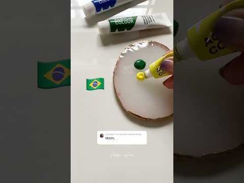 Mixing 🇧🇷 colours #brazil #colormixing #colortheory #acrylicpaint #satisfying #asmr #art #shorts