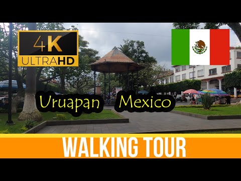 🇲🇽 Stunning and Colorful ~ Uruapan  ~ Walking Tour - Mexico