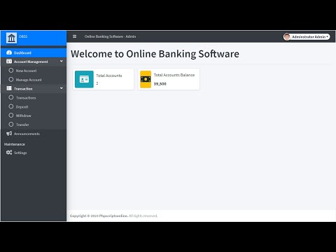 Online Banking Software Source Code