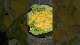 Mango, Peanut &Lettuce. My Late Night Snack. #love #shortsvideo #latenightsnack #simpledelicious