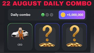 22 AUGUST HAMSTER KOMBAT DAILY COMBO CARDS TODAY