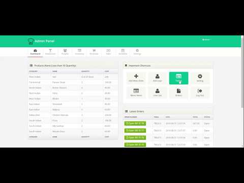Restaurant POS Script - Admin Module