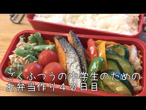 40日目♫ごく普通の中学生のためのお弁当づくり♫カラフルに色々いれてみた弁当