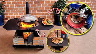 Truck Rim Recycle to Awesome Stove, Multi-functions