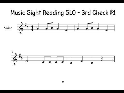 Music Sight Reading SLO   3 Check #1