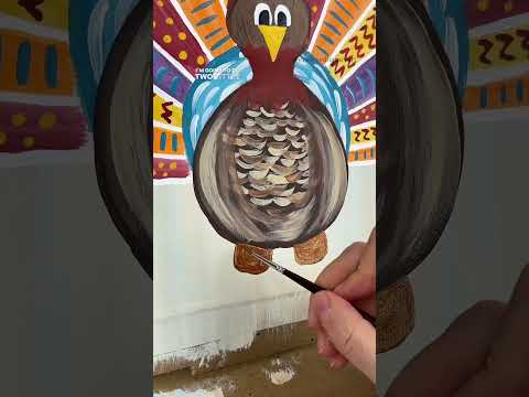 [clip] Painting turkey face details! 🎨🦃 #turkeyday #thanksgiving2024 #acrylicpainting #tutorial