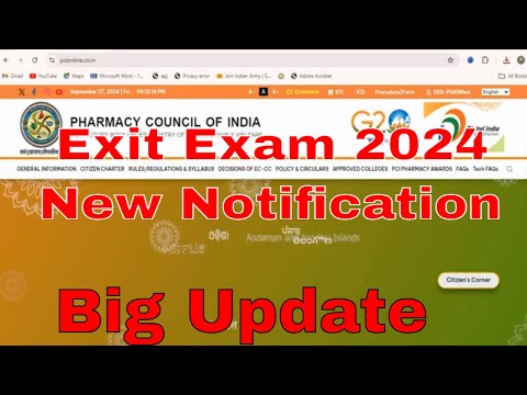 Diploma in Pharmacy Exit Exam new notification | DPEE 2024 | EXIT EXAM UPDATE  @dkvpharmaguidance