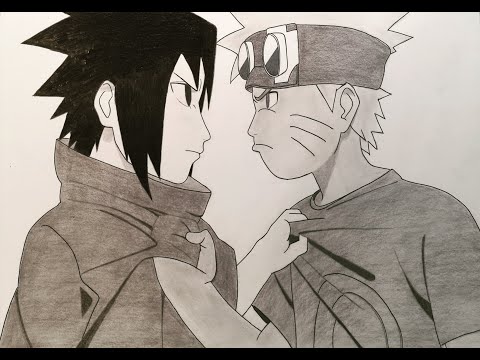 Naruto And Sasuke - Speed Drawing 火影忍者