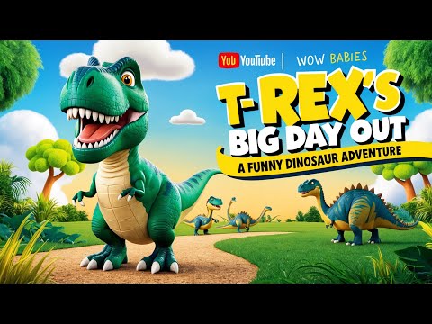 Welcome to Wow babies |T Rex’s Big Day Out| A Funny Dinosaur Adventure #TRexAdventure