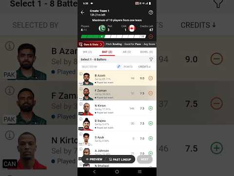 pak vs can dream11 team kaise banaye || pak vs can dream11 team kaise banaye || pak vs can T20 world