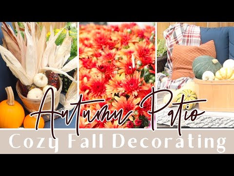 🍁 FALL Outdoor Patio Makeover | Cozy Autumn Decor | Fall Decorating Ideas 🍂