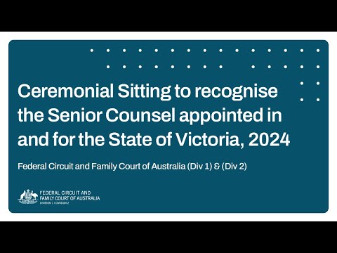 Federal Circuit and Family Court of Australia, Div 1 & Div 2 | Senior Counsel Appointments 2024