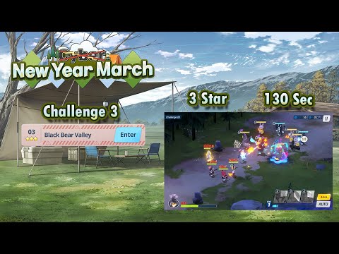 Blue Archive Global - C̶y̶b̶e̶r̶ New Year March Challenge 3 (130 Sec Clear)