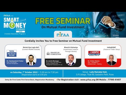 PIFAA Presents Pifaa Smart Money Seminar 2022 | Pune @PIFAA Smart Money