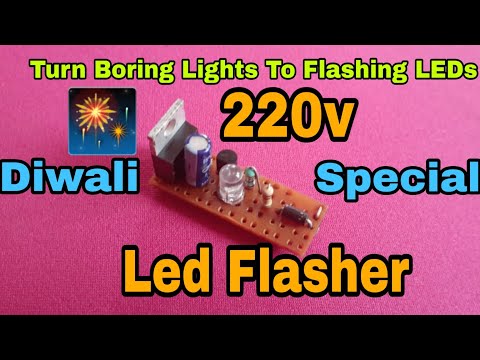 How To Make a 220v Led Flasher With BT136 Triac|| Turn Boring Lights to 220v Flashing LEDs|| Ganpati