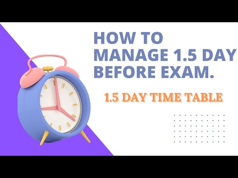 1.5 Days before CA exam : How to manage / Time Table