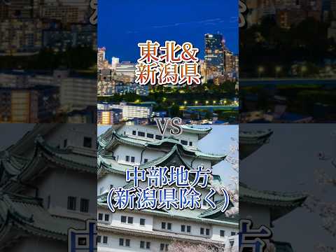 東北&新潟県vs中部地方(新潟県除く)#地理系を終わらせない #リクエスト