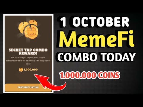 MEMEFI SECRET COMBO TODAY 1 OCTOBER 2024 | MEMEFI DAILY COMBO | MEMEFI COMBO TODAY | MEMEFI COMBO