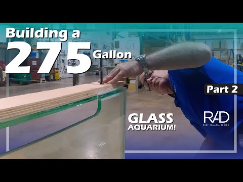 BUILDING A 275 GALLON GLASS AQUARIUM AT THE REEF AQUARIA DESIGN HEADQUARTERS. PART 2.