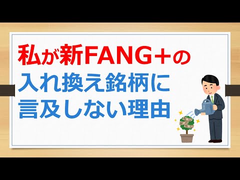 私が新FANG+の入れ替え銘柄（サービスナウ、クラウドストライク）に言及しない理由【有村ポウの資産運用】240924