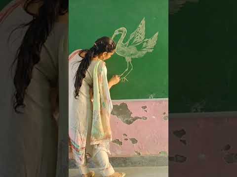 Board and chalk art#punjabi ma boli#creativity#calligrapy #viral #trending #classactivities