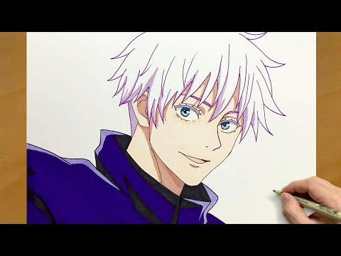 How to Draw Gojo Satoru || Easy Anime Drawing || Step-by-Step Jujutsu Kaisen Drawing