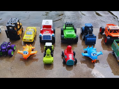 Toy Vehicles Moving in Water | Truck, Excavator, Dump Trucks Toy for Children #toys #kids