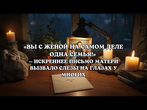 «Вы с Женой на Самом Деле Одна Семья!» — Искреннее Письмо Матери Вызвало Слезы на Глазах у Многих