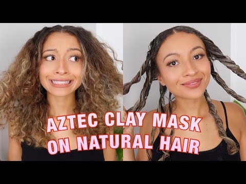 FIRST IMPRESSIONS OF AZTEC CLAY MASK ON CURLY 3A HAIR // PART ONE