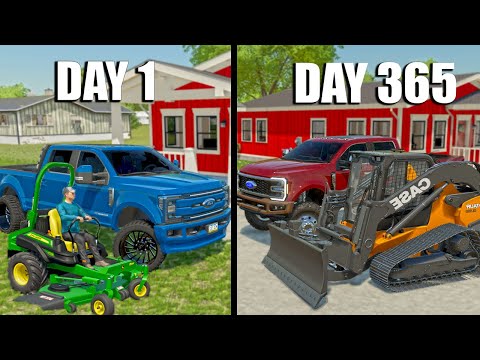 I SPENT 365 DAYS BUILDING A LANDSCAPING BUSINESS TO MAKE   $1,000,000 - (SURVIVAL BUSINESS)