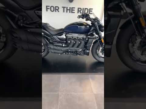 Triumph Rocket 3 GT finished in Matt Sapphire Black / Satin Pacific Blue