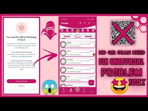 Fix Unofficial Problem 100% | Login Numero Directo | WhatsApp Pro 2024