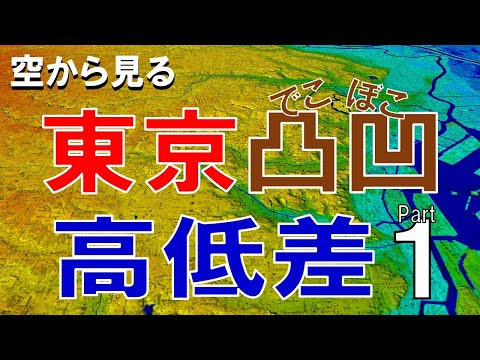 【地理】東京の高低差・凸凹な土地を空から見る  第１弾【Google Earth】