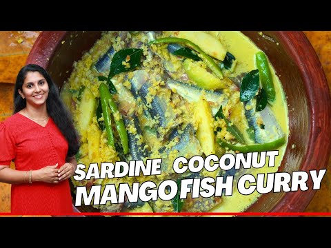 Authentic Kerala Sardine Coconut Mango Fish Curry Recipe in Hindi | Mathi Peera Curry