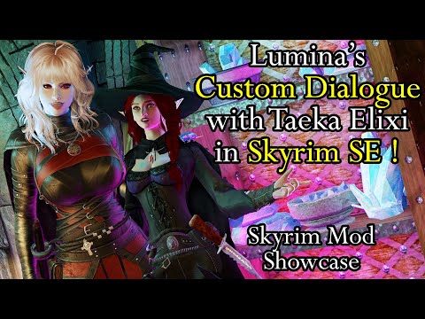 Lumina's Custom Dialogue Lines with Taeka Elixi in Skyrim | Mod Showcase | Elder Scrolls Skyrim SE