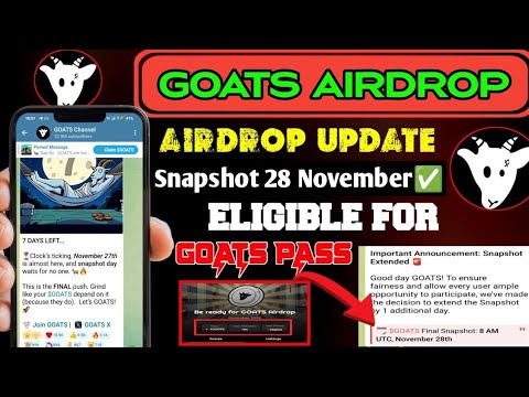 Goats Snapshot Date 28 November☑️ || Goats Airdrop Cratrieya || Goats Listing price $2