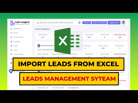 🌟 Lead Management System | How to Import Bulk Leads from Excel? 🌟Import CSV lead management system