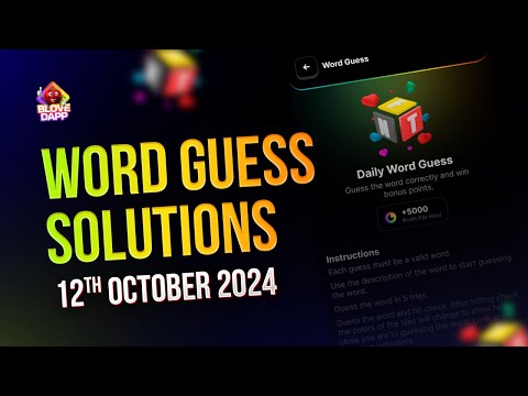 BLove DApp Daily Word Guess Answers | 12th October 2024 #BLoveDApp #BLOVE