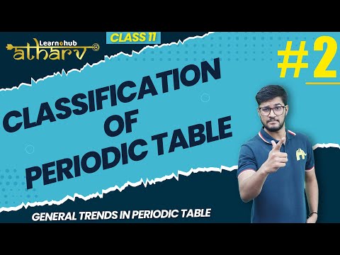 Classification of periodic table  Class 11 Chemistry NCERT Chapter 10  #2  | Trends | Atharv Batch