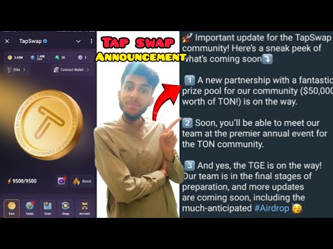 TapSwap New Announcement || Soon We Wil Get Airdrop || 50,000$ Prize Pool To Get A Chance In TapSwap