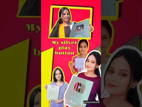 Silver play botton 🫶💫Google AdSense 💵 YouTube certificate 🎀 #shorts #jyotiartandcraft #youtubeshorts