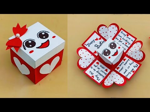 DIY - Happy Birthday Card || Handmade Box Card Idea || Greeting card