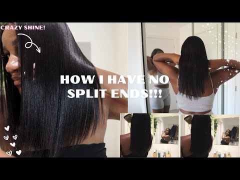 how to AVOID SPLIT ENDS! On SILK PRESSED straight natural hair| Natural Nadine