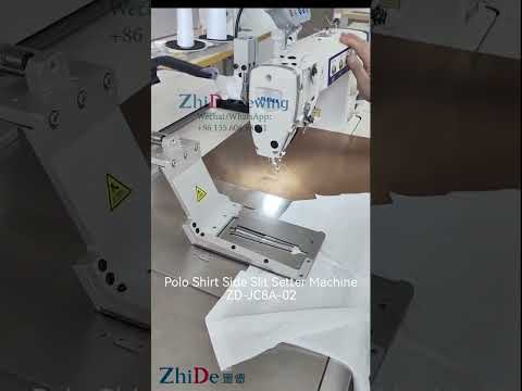 Polo Shirt Side Slit Sewing Machine.Unskilled operator can sew perfect side slit with min.s training