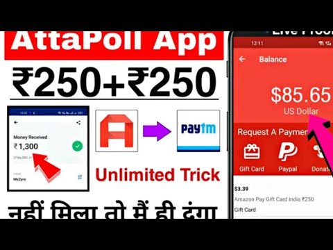 Get 3$ From Attapoll 💵 Attapoll Instant Withdrawal Proof🔥Attapoll Paypal Withdraw || 77 Apk