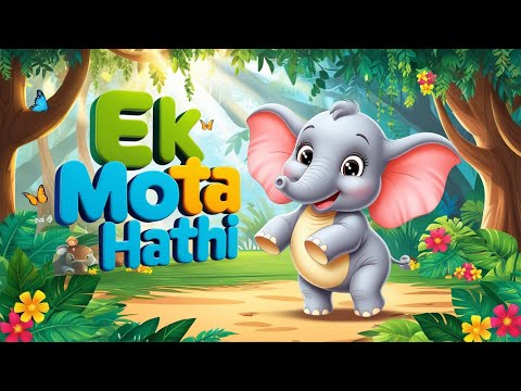 🐘 Ek Mota Hathi | एक मोटा हाथी | #nurseryrhymes for #kids