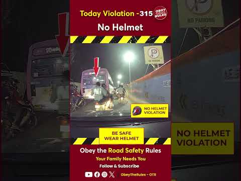 Today Violation 315 Protect Your Ride with Helmet #otr #chennaitrafficpolice #obeytherules