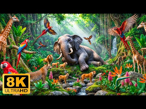 Kingdom Of The Wild 8K ULTRA HD🐾Animal Moments With Peaceful Tunes