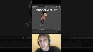 Noob vs Pro artist: 2D animation #blendertutorial #blender #blendercommunity #blender3d #b3d